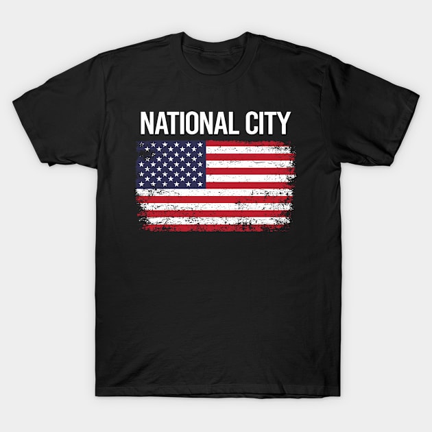 The American Flag National City T-Shirt by flaskoverhand